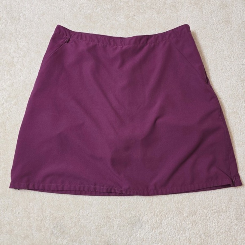 Patagonia Plum Duway‎ Skort Size 8 Zipper Side Vents Pocket